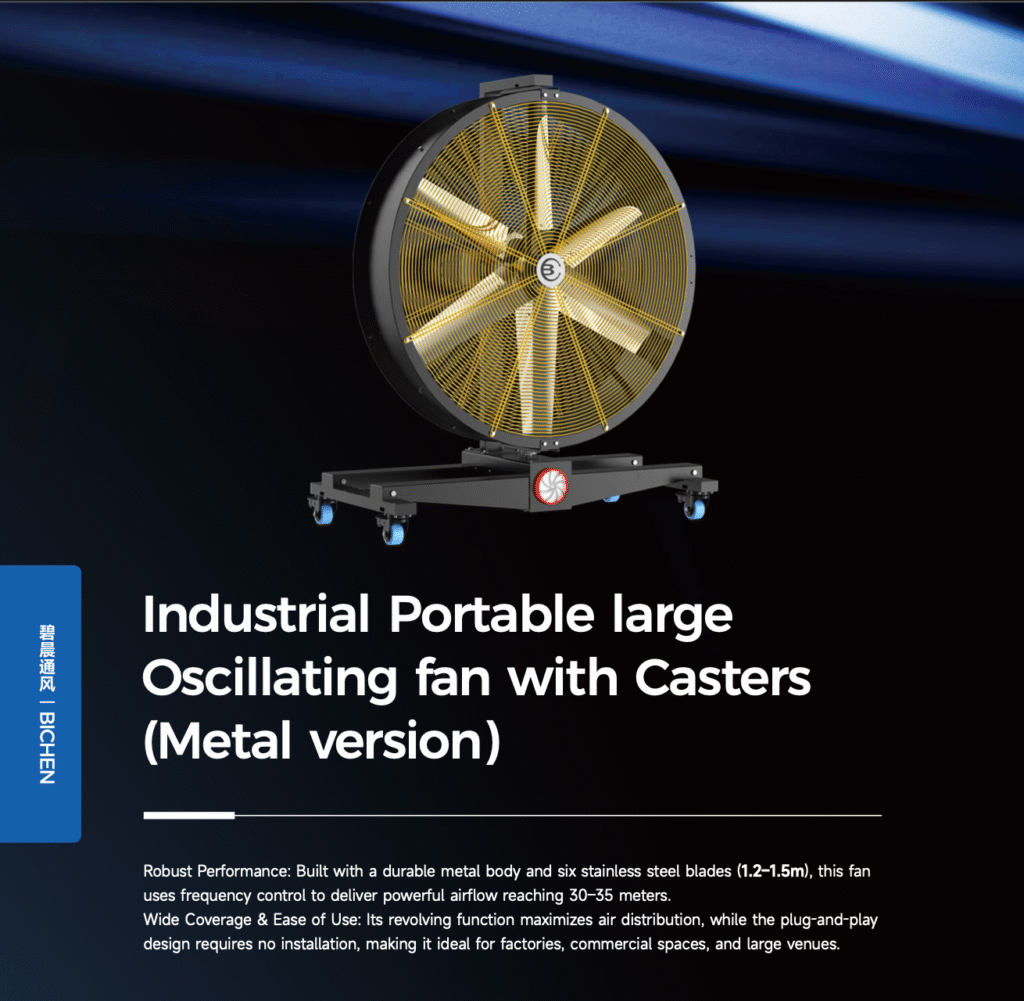 Industrial Portable large Oscillating fan with Casters